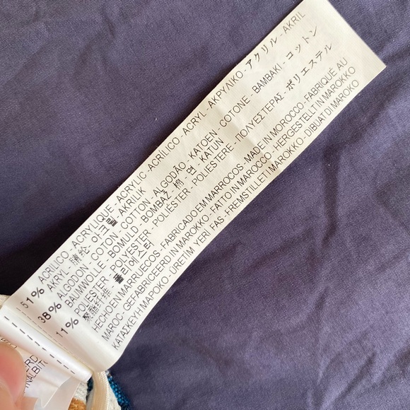 Zara mini skirt blue with white pattern (L) - Picture 9 of 10